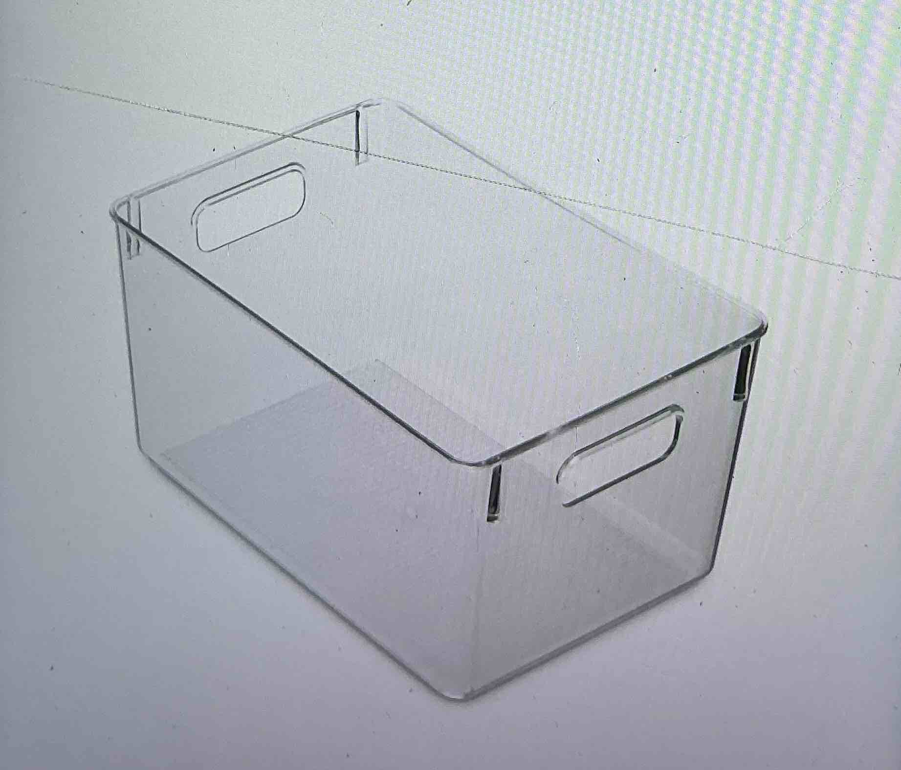 Plastic storage bucket for kitchen organization, refrigerator organizer, household food baskets for countertops,