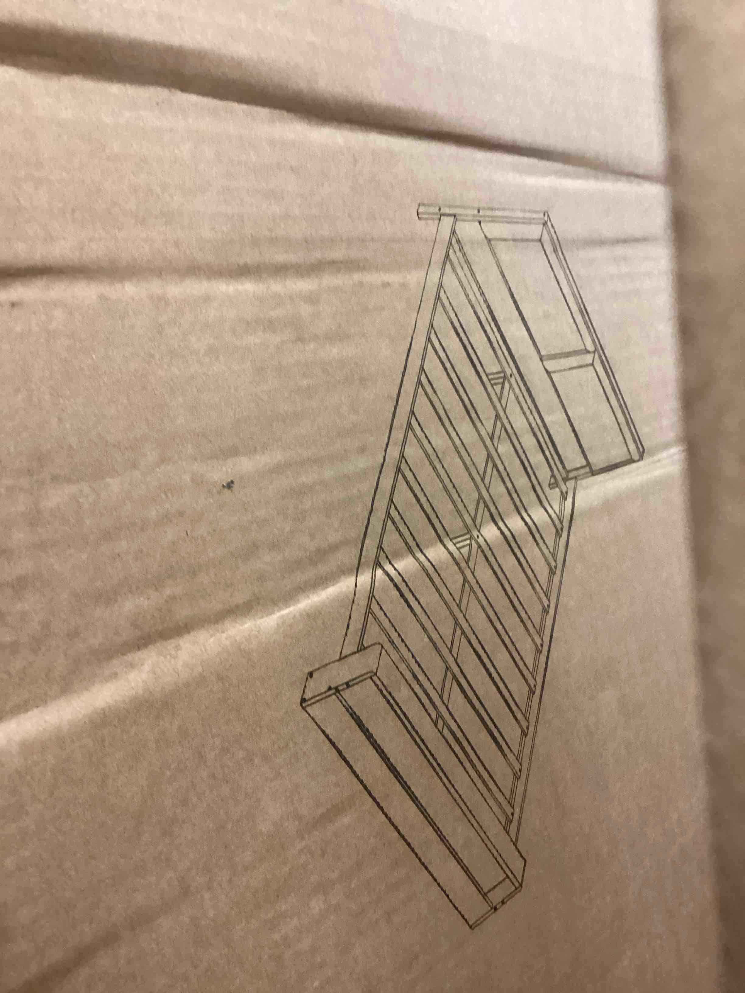 Queen bed UPHOLSTER Headboard and storage color espresso( incomplete A box to pick up)