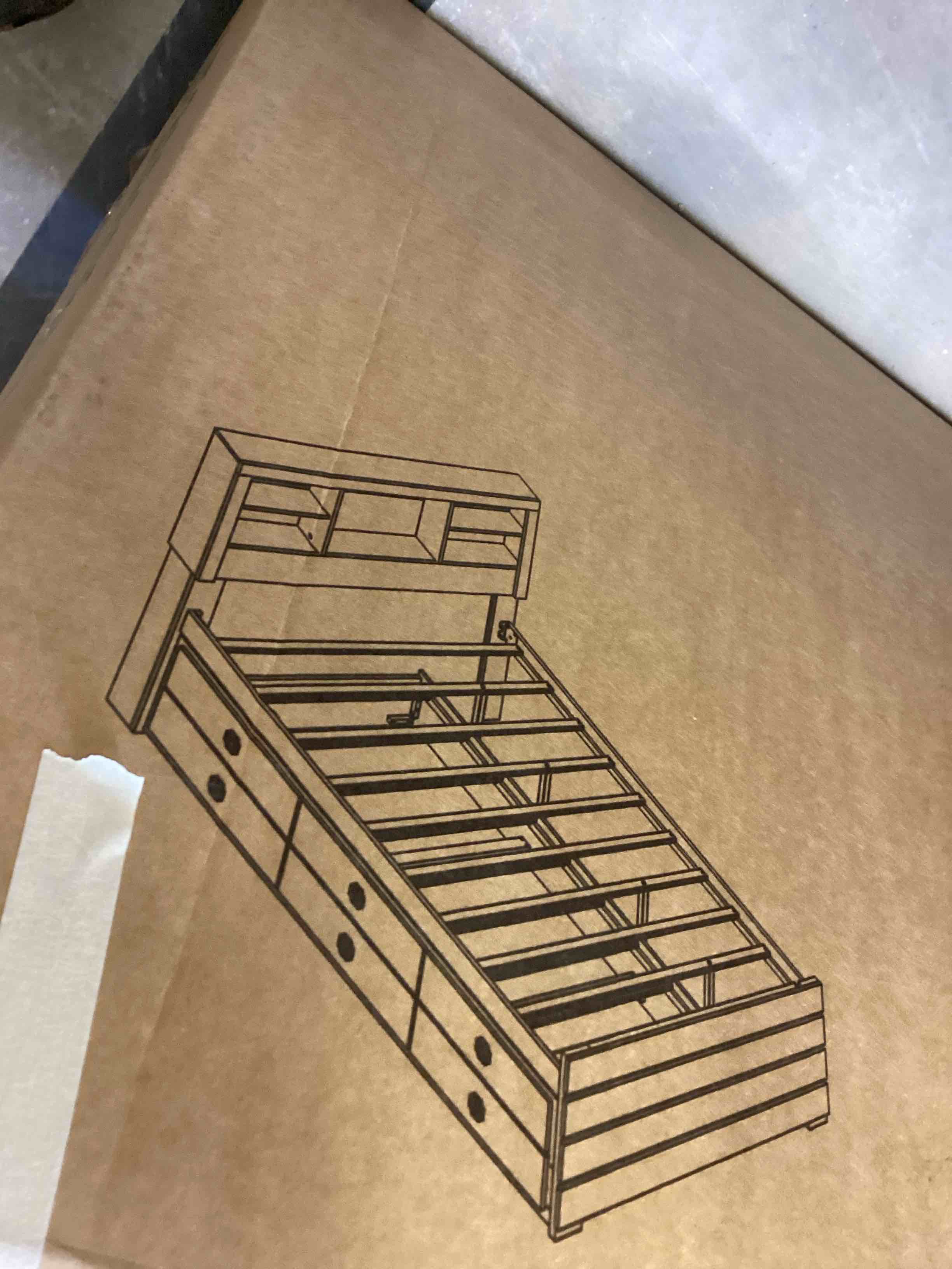Full Trundle Bed -box B( incomplete A box to pick up)