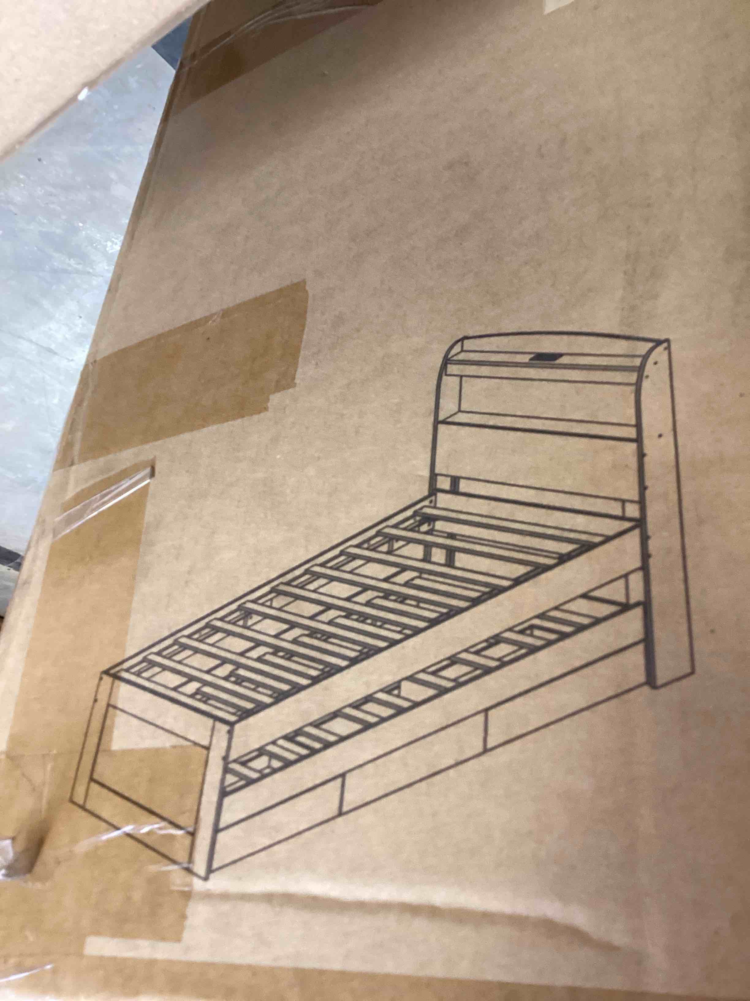 Twin XL trundle bed and storage drawers box 2 ( incomplete A box to pick up)