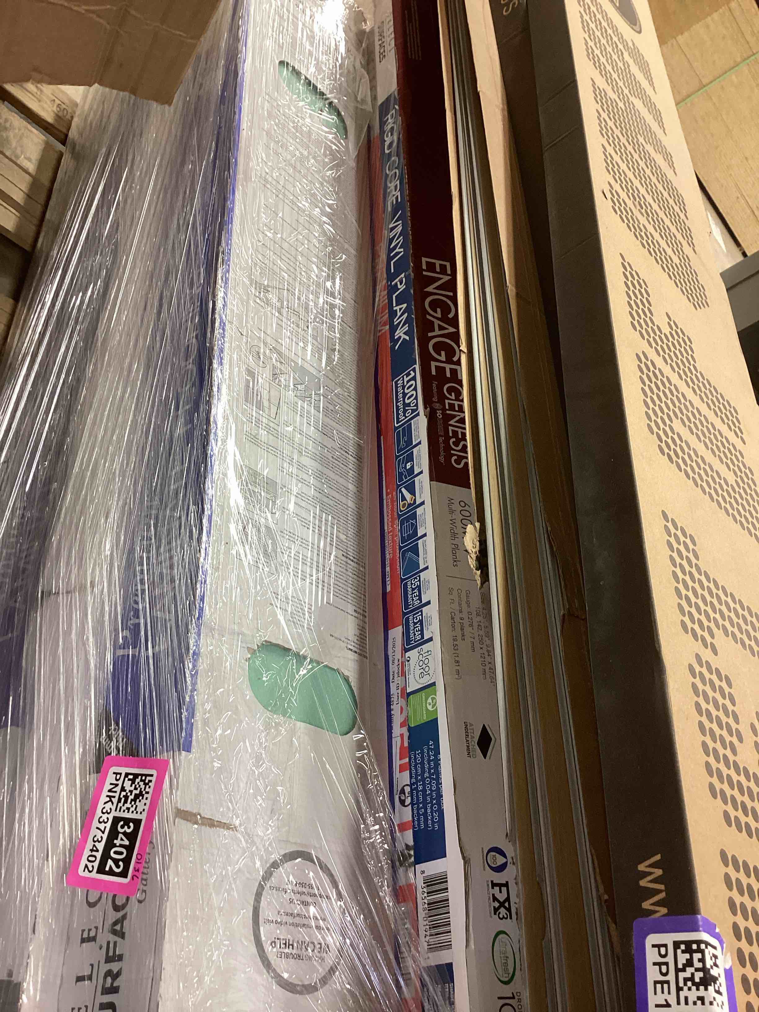 assorted vinyl and laminate flooring varieties color and designs