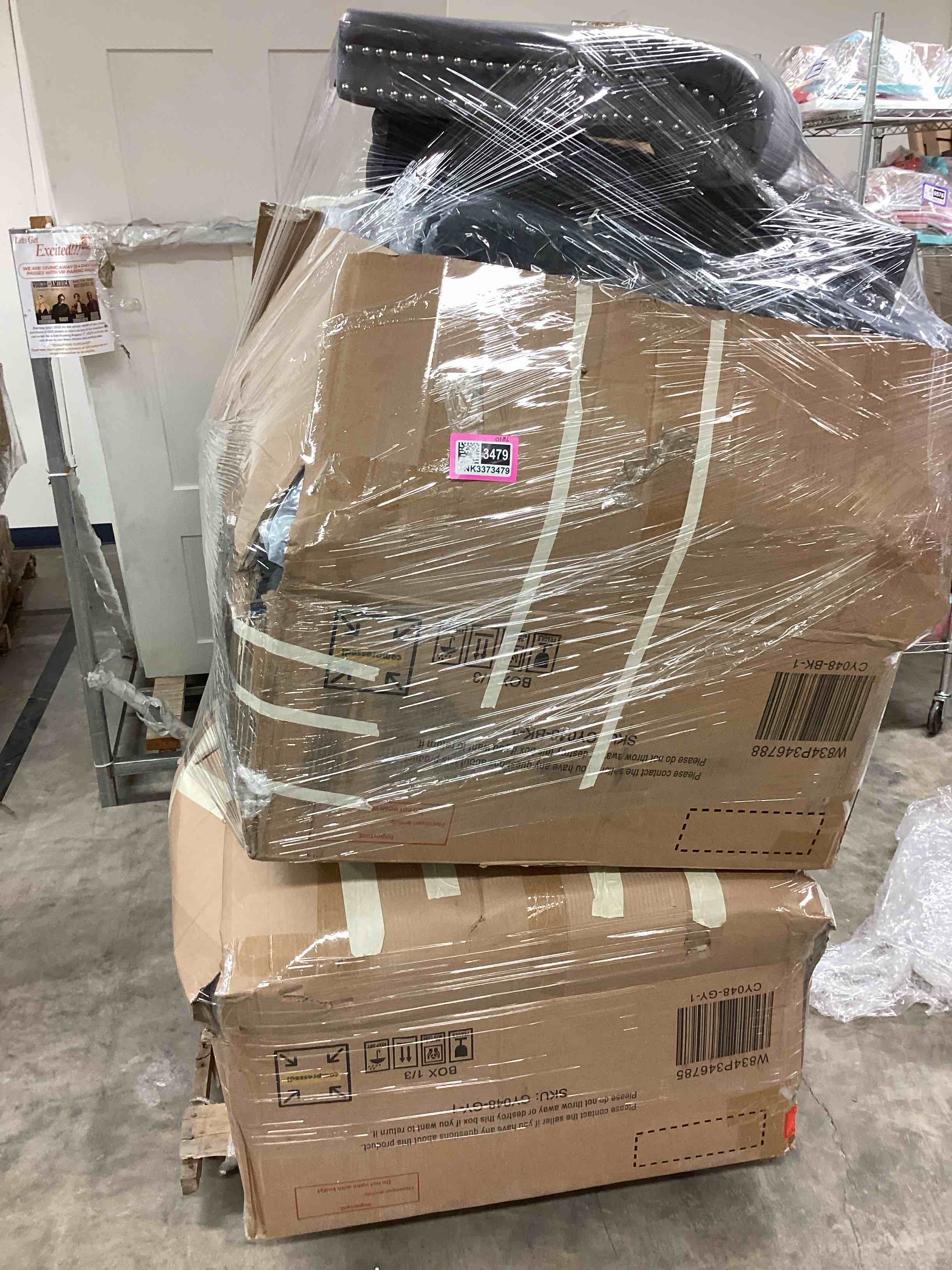 pallet of multiple furniture