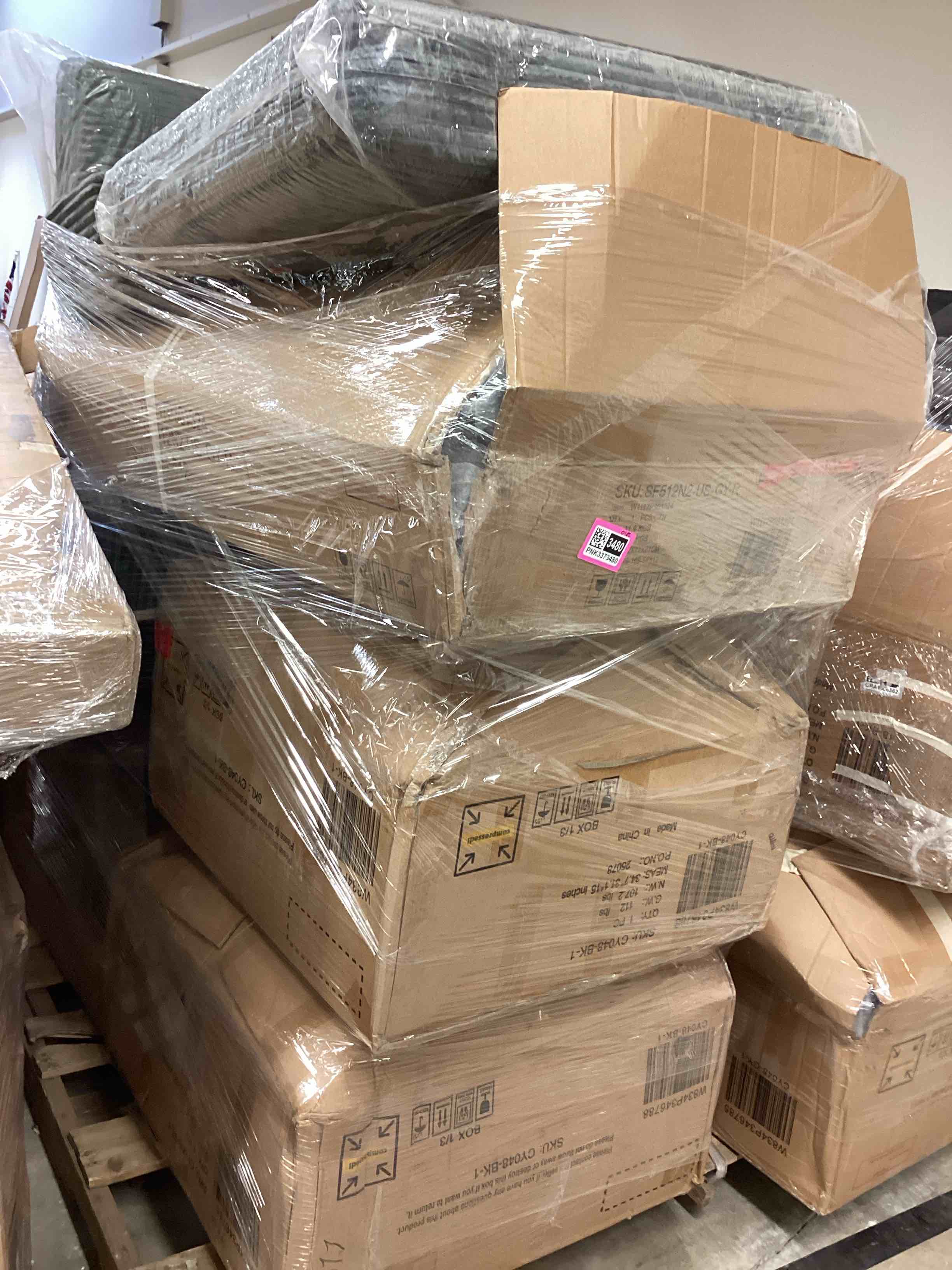 pallet of multiple furniture