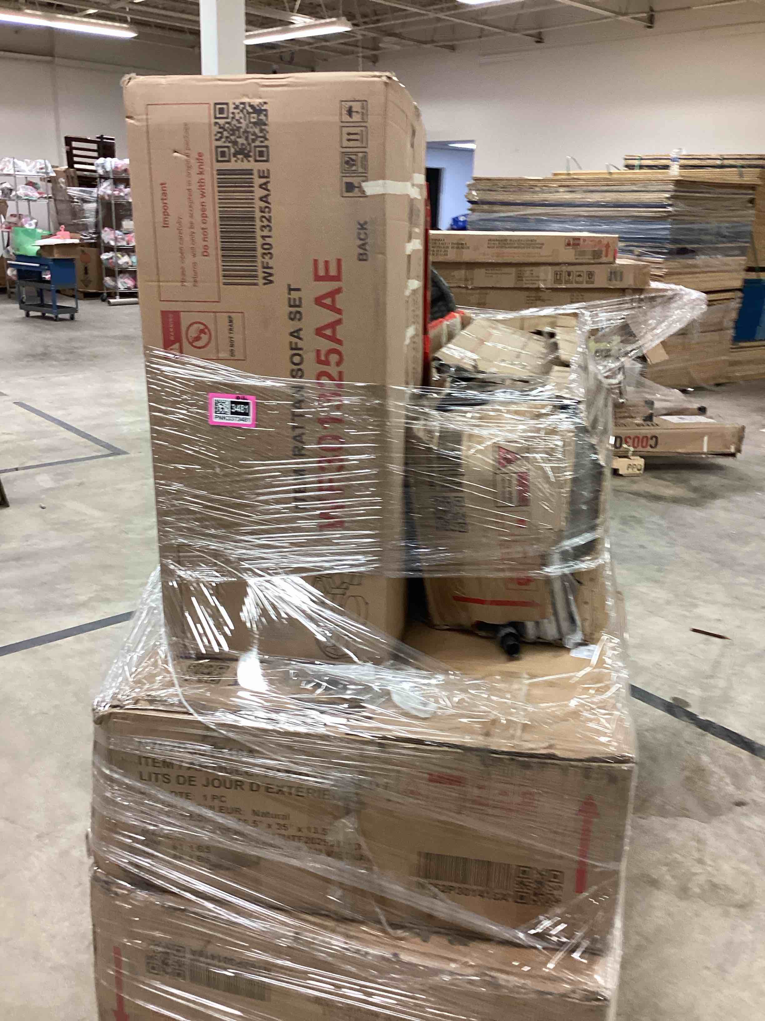 pallet of multiple furniture