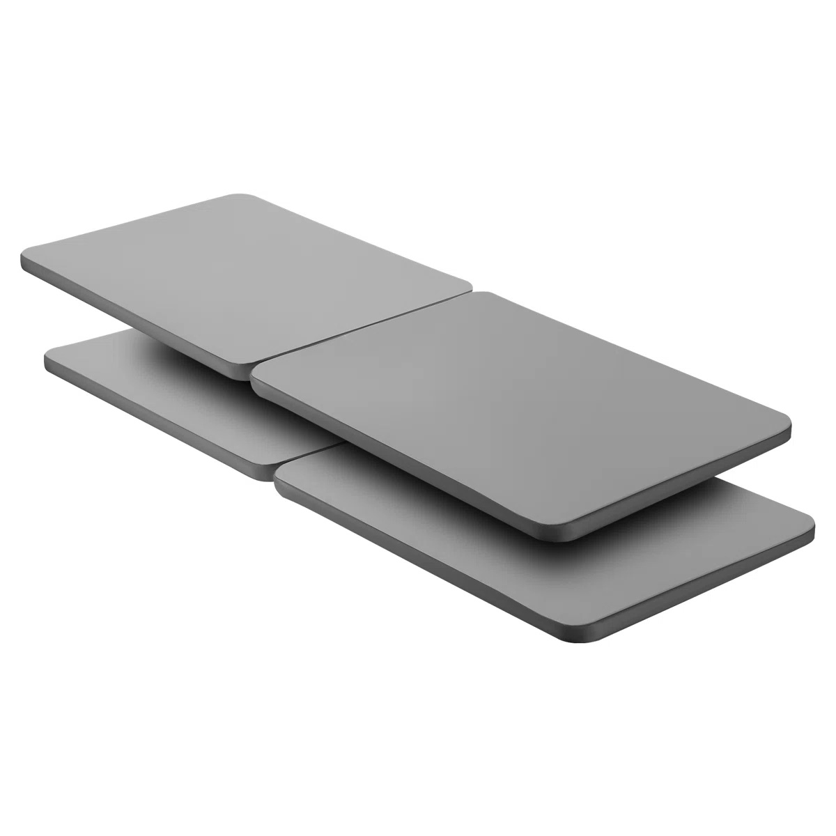 Full Size Bunkie Board, 1.5 in Bed Board Slats with 200D Oxford Cloth, Wooden Mattress Support for Full Size Bed, Easy Assembly Support Under Mattress, 2 Piece, Gray