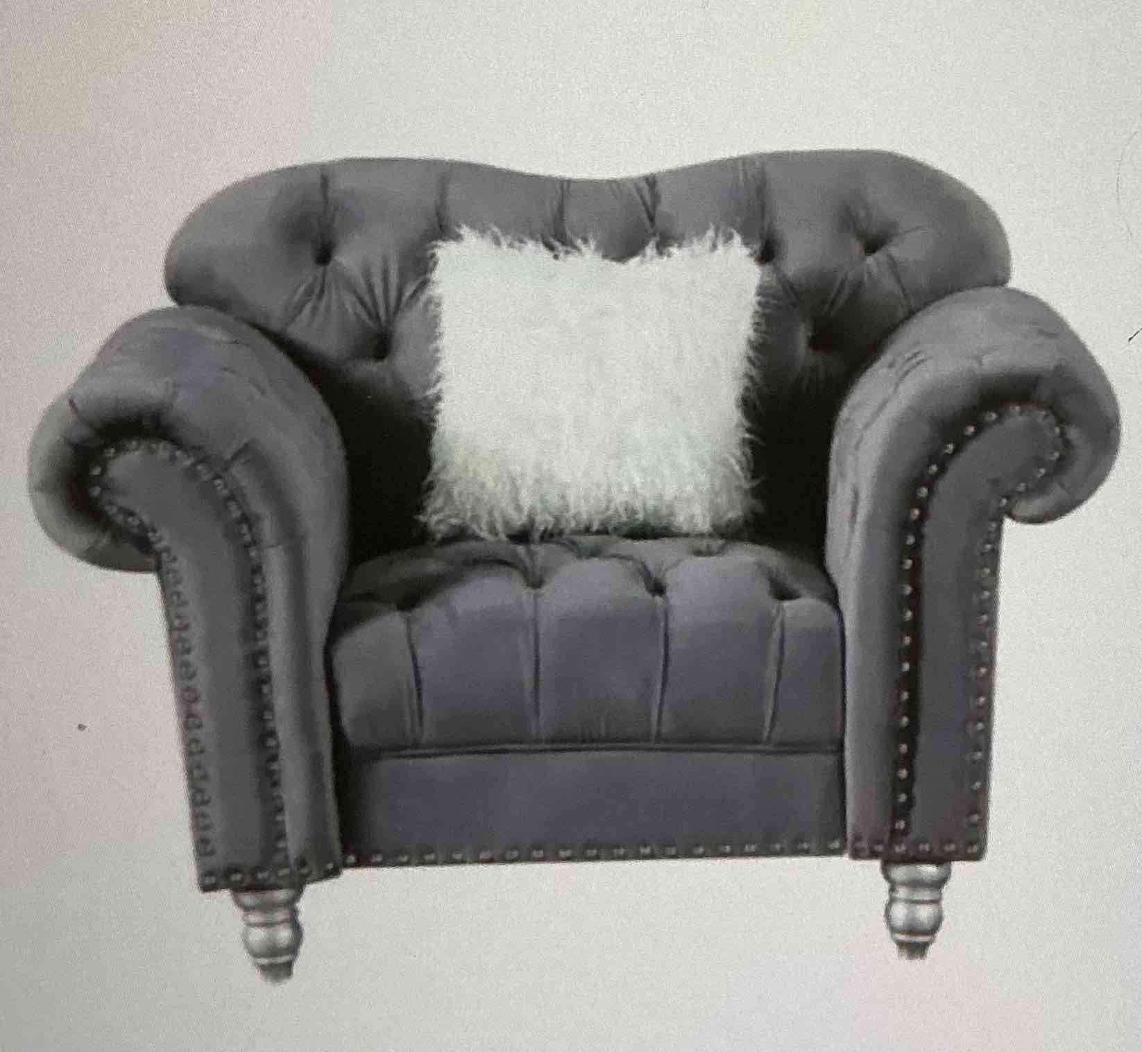 Sofa with capitoné back camel color back ( incomplete 2 boxes of 3. missing 1 box.)