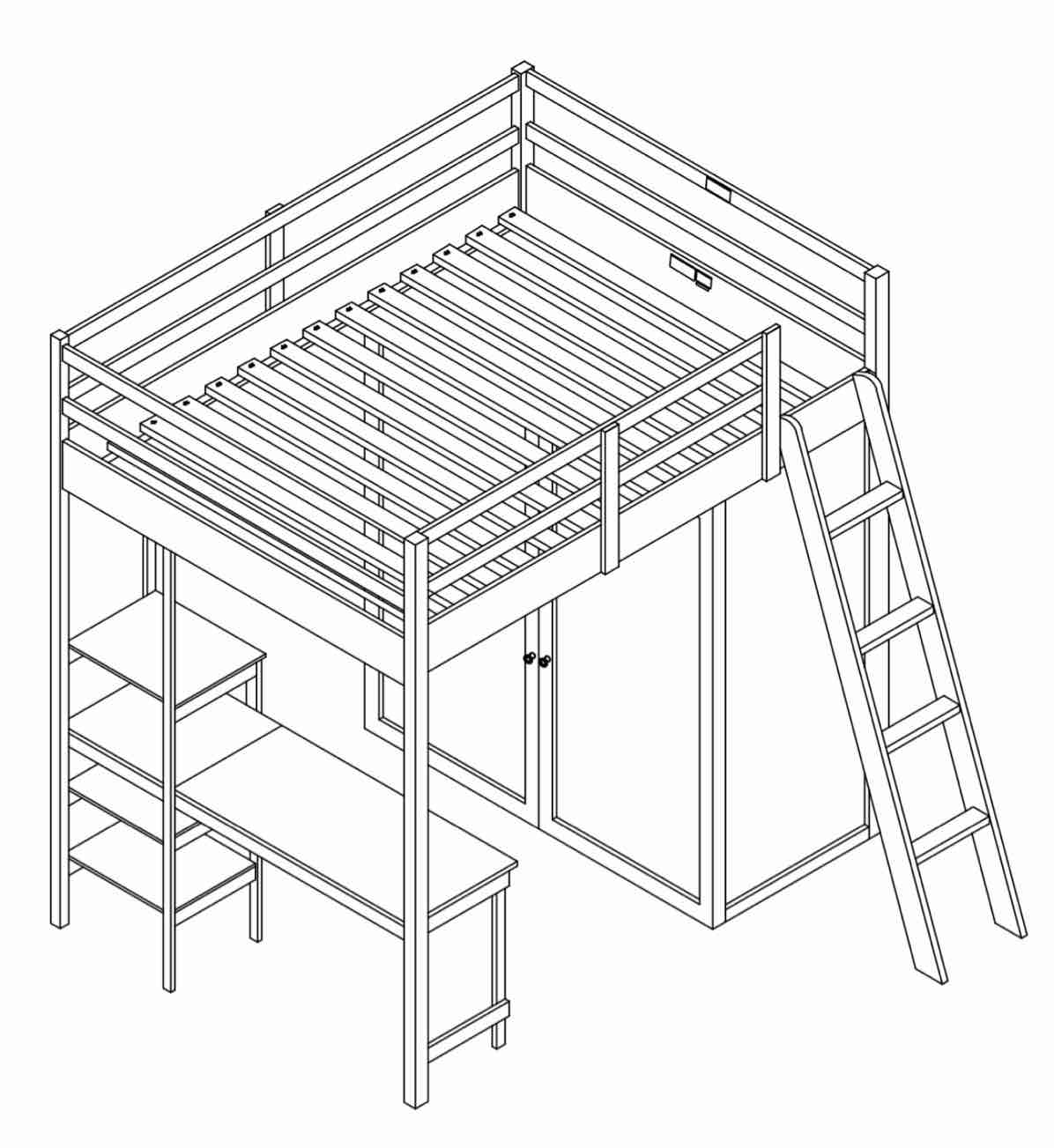( incomplete 2 boxes of 6 missing box 2 of 2 ).Full Size Loft Bed - White Wf307716aak 1 of 2