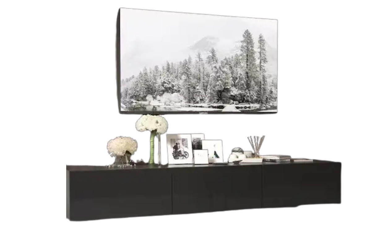 Wrought Studio KF260076-01AA Wall Mounted TV Stand with LED Lighting and 3 Drawers( Similar product)Wood color ,89.4x 36.5x19.7 cm ,35.2 x 14.4x7.6 inch