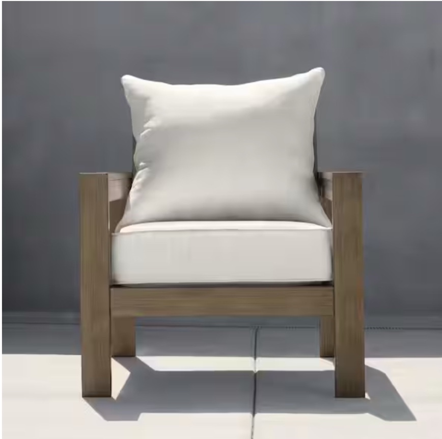 textured solid bone deep seating cushion set white 