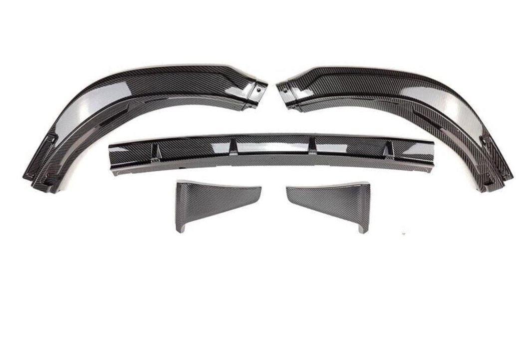 Front Bumper Lip Splitter 5 Piece Compatible with Toyota Camry SE XSE 2018 2019 2020 2021 2022 2023 2024 Yofer Style V2 Winglet Spoiler (Carbon Fiber Style)