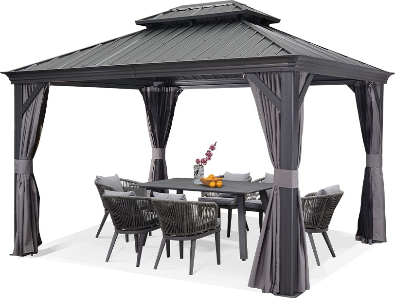patio gazebo ( incomplete 1 box of 2)( missing 2 of 2)