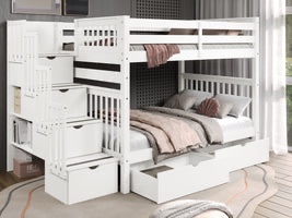 full full bunk bed with drawer ( 1 box of 4 )(missing 1 of 4, 2 of 4, 3 of 4)