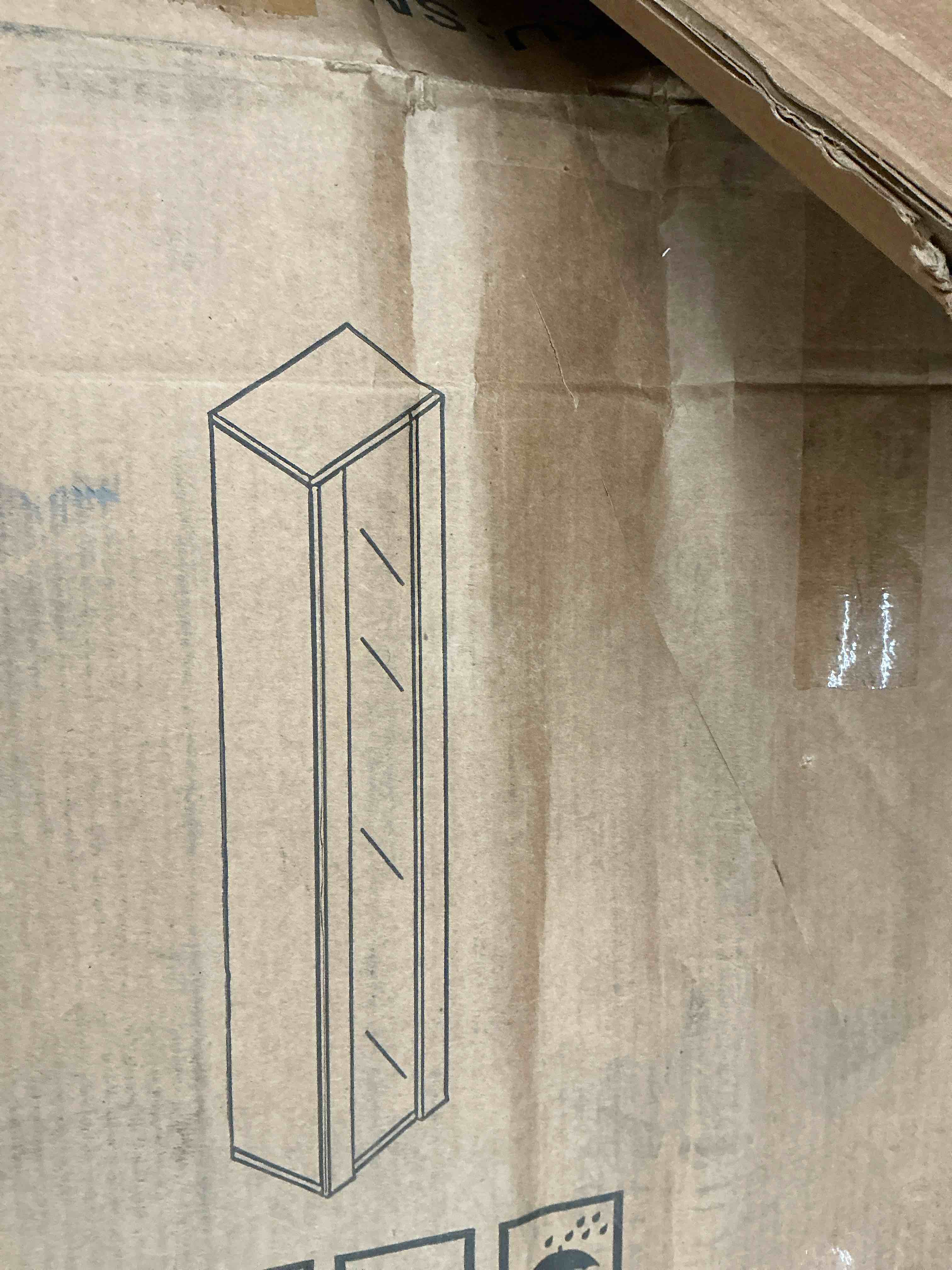 Modern and elegant high storage cabinet, individual door color black ( incomplete)