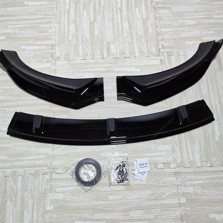 CAR FRONT BUMPER LIP CHIN SPOILER SPLITTER DIFFUSER FOR TESLA MODEL 3 HIGHLAND 2024 BODYKITS TUNING ABS PLASTICS GLOSS BLACK NEW