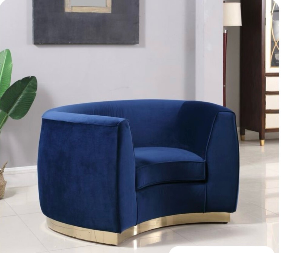 Breccan velvet armchair