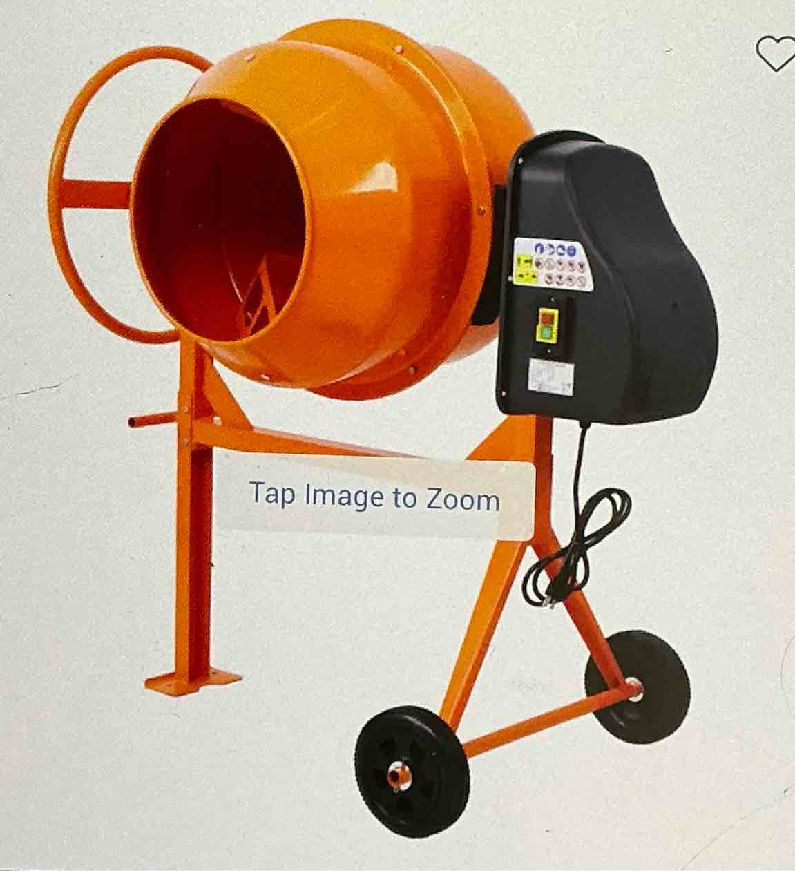 5 Cu. Ft Electric Cement Mixer, 650W Portable Concrete Mixer for Mortar, and Construction Projects