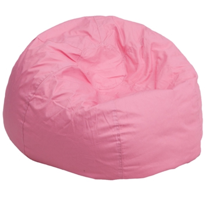 Bean bag chair for kids ,teens ,and adults- filled with soft beads pink