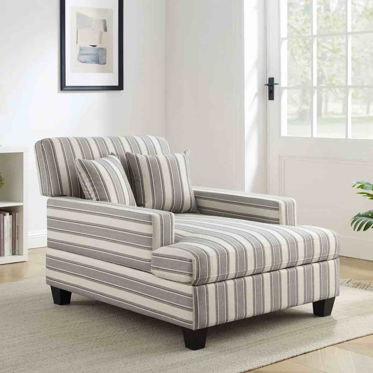 39.76 fabric upholstered chaise lounge 