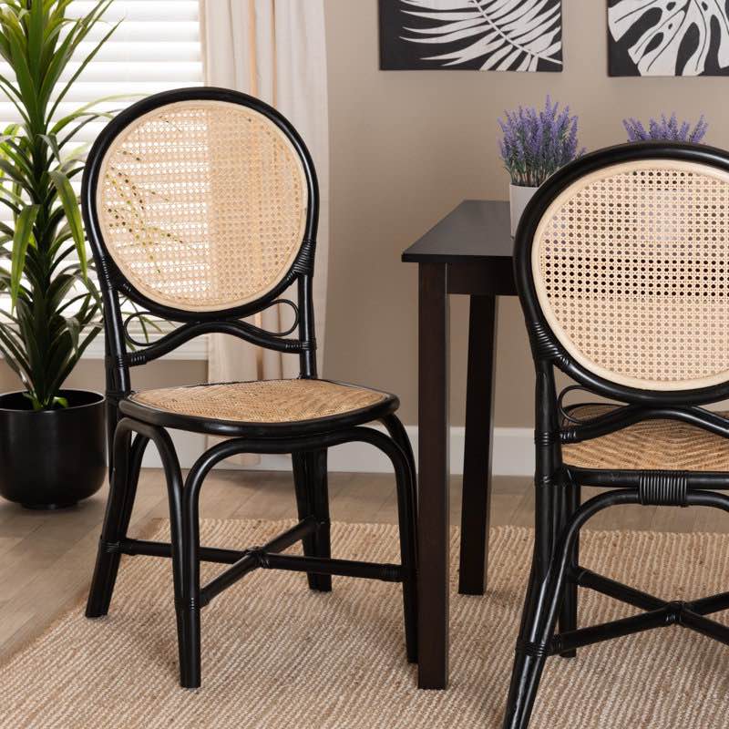 Balcke Kanli king Louis back rattan side chair dining chair