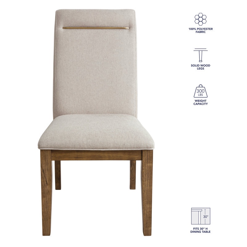 Kameah Upholstered dining chair ( 1 chair )beige 