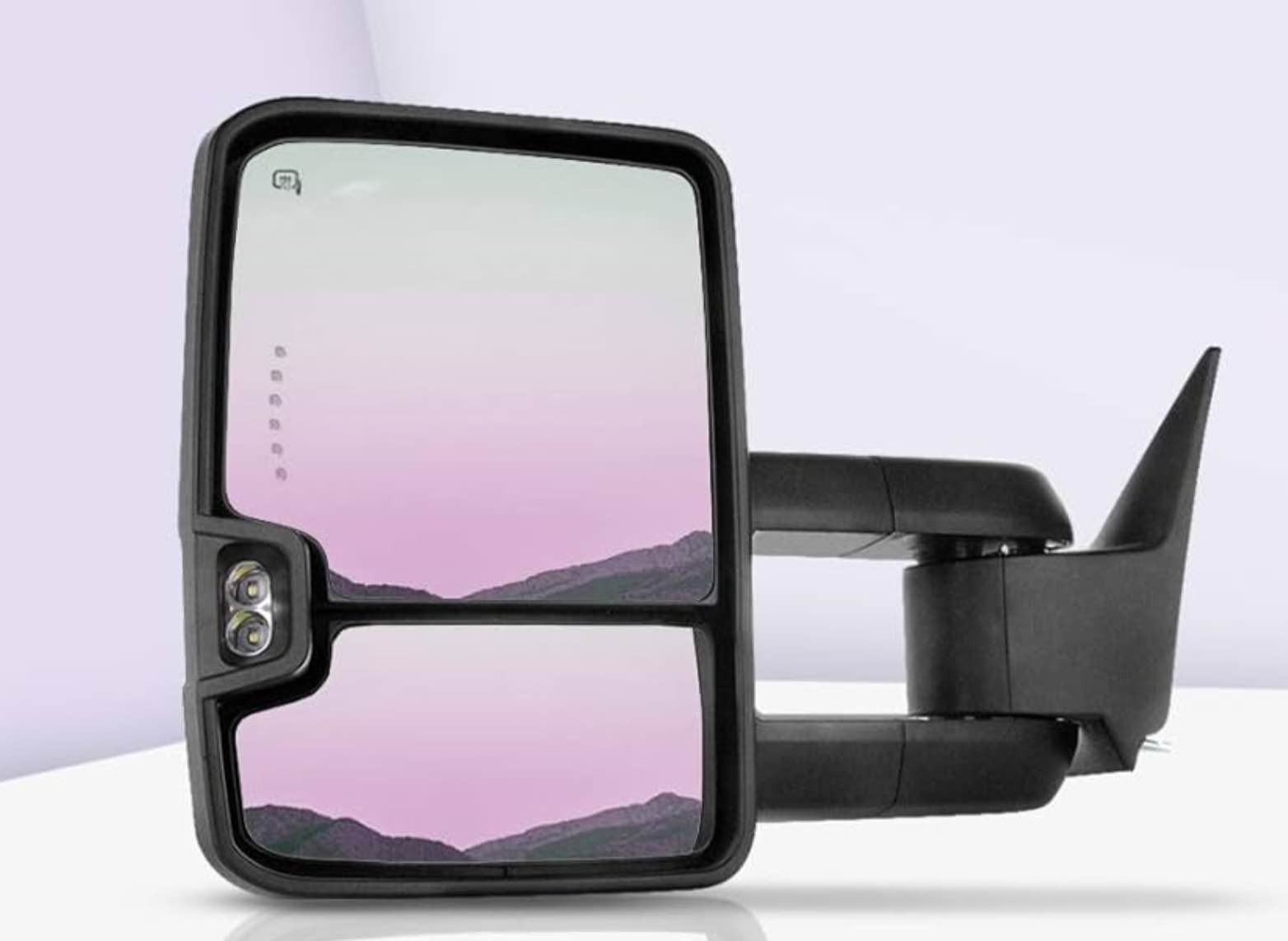 Upgrade Style Towing Mirrors Fit for 2001-2002 for GMC Sierra 1500 HD/2500 HD/3500 Tow Mirrors Power Adjusted Heated LED Turn Signal Width Light Chrome Housing