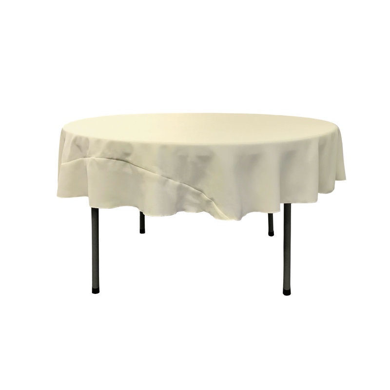 Fisher solid color round tablecloth