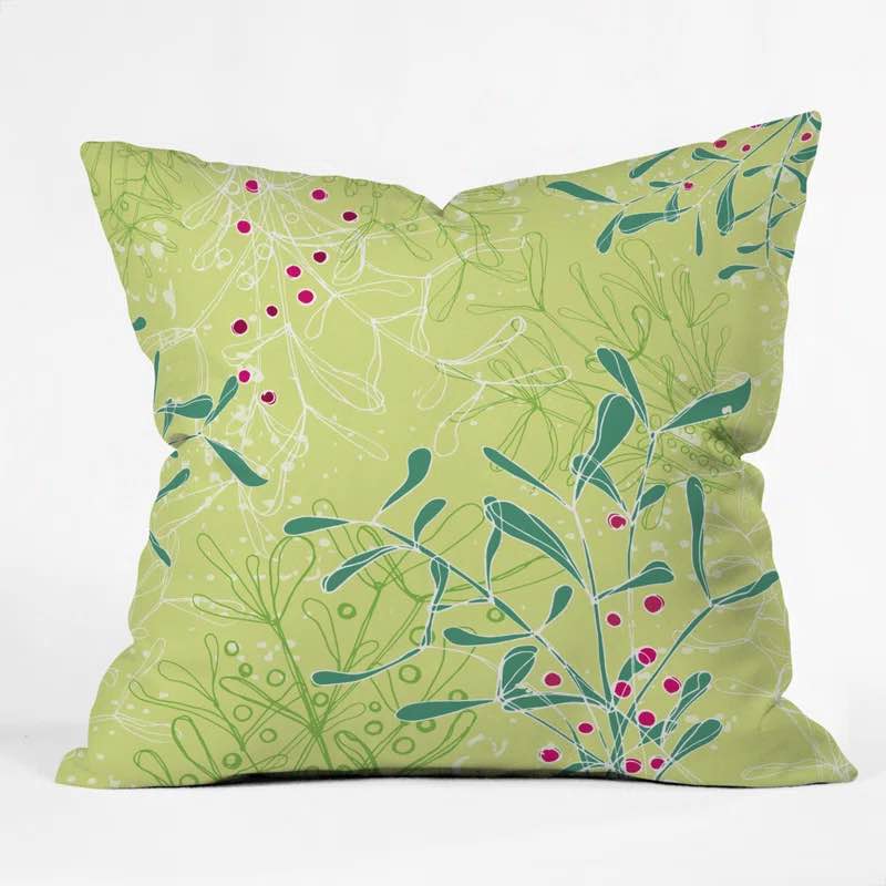 Mystic Mistletoe Polyester Throw Pillow
