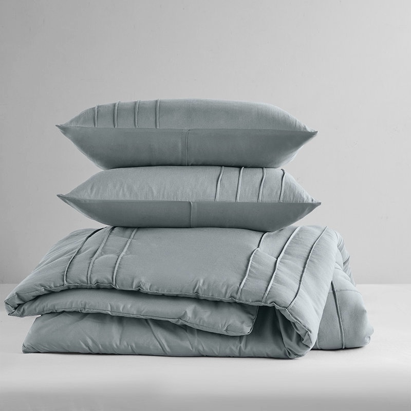 Harris soft washed pinch pleated comforter set
