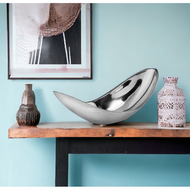 wicke 13 aluminum modern twisted centerpiece bowl