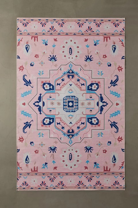 Roxy Printed Medallion Washable Rug