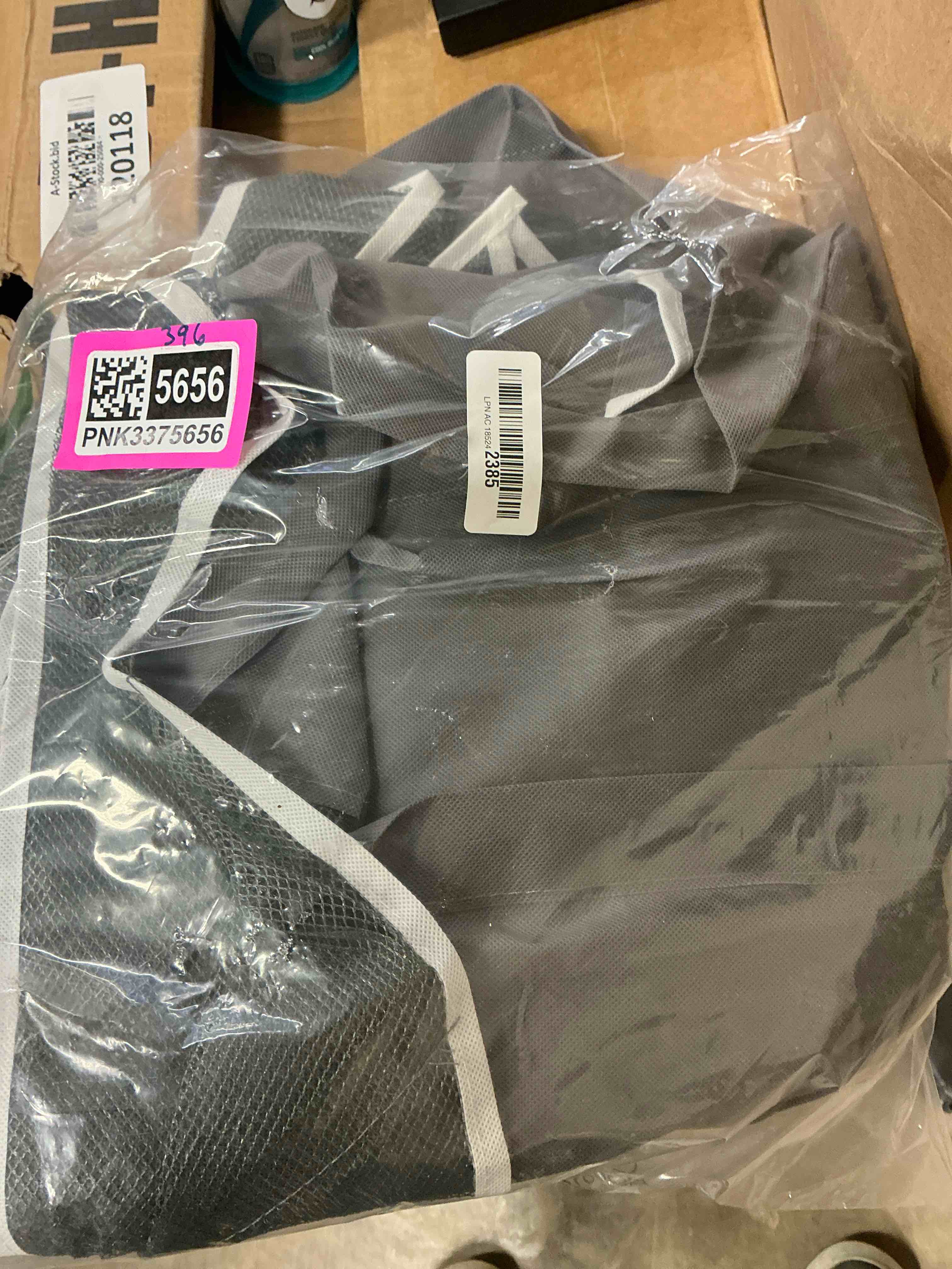 Condition photo showing Good Condition for 10-Tier Large Size Over The Door Shoe Organizer, Holds 30 Pairs Hanging Shoe Rack with Deep Pockets for Closet, Space-Saving Storage for Sneakers, Boots (Grey) A-grey