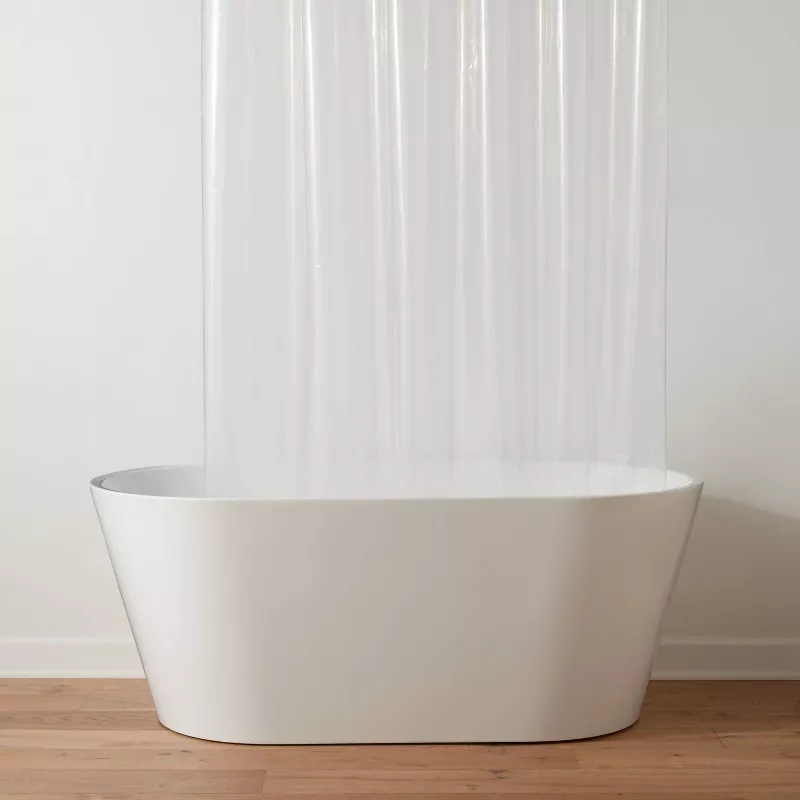 71"x71" Heavy Weight Color Shower Liner Clear - Threshold™: PEVA, Grommet Top, Mildew Resistant