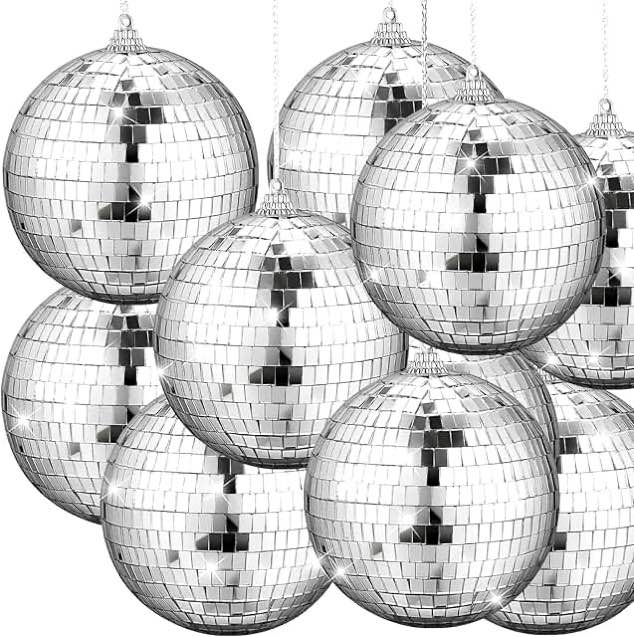 disco ball ornaments , pack of 4