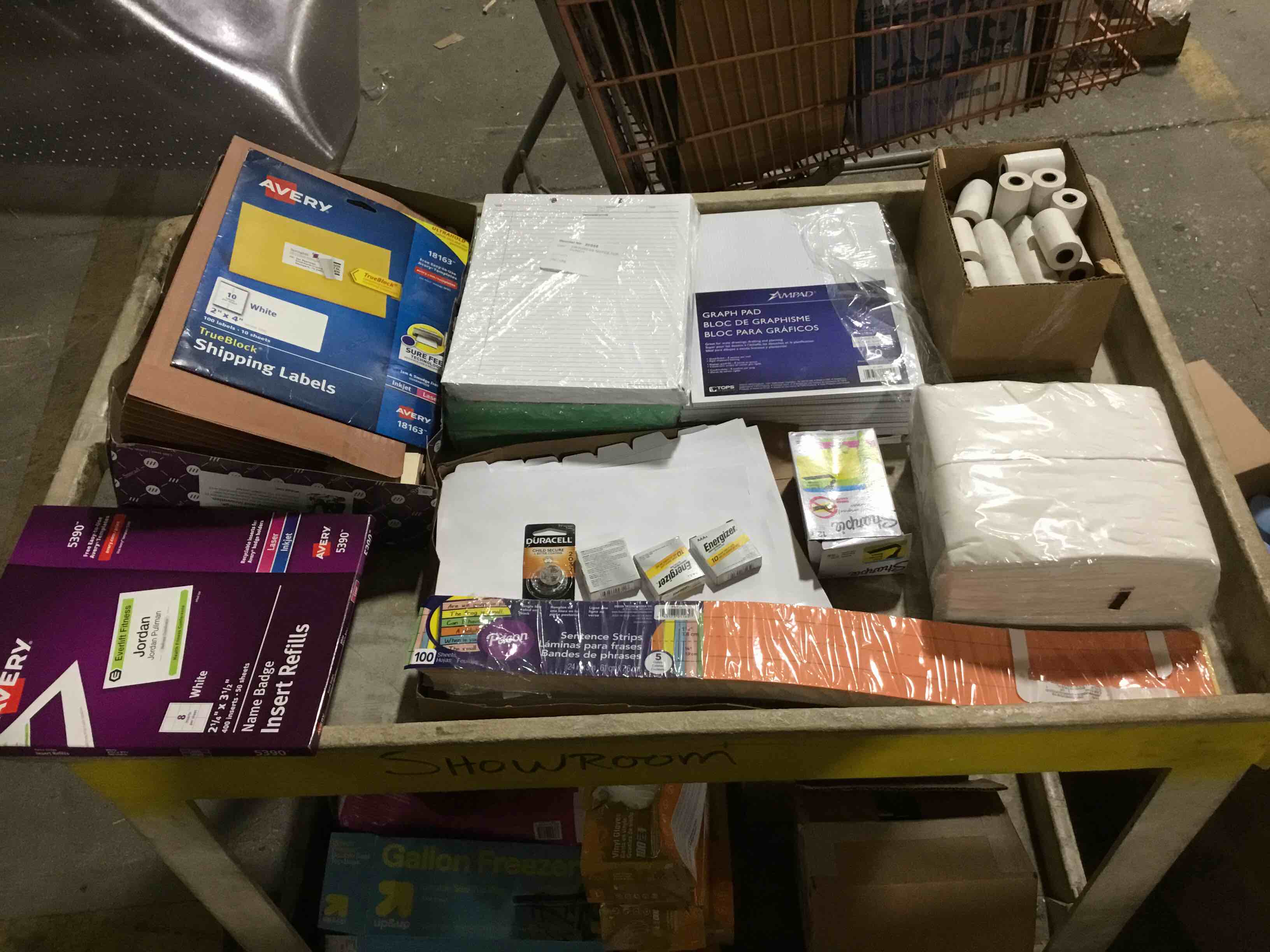 Box Lot Of Various Office Supplies 