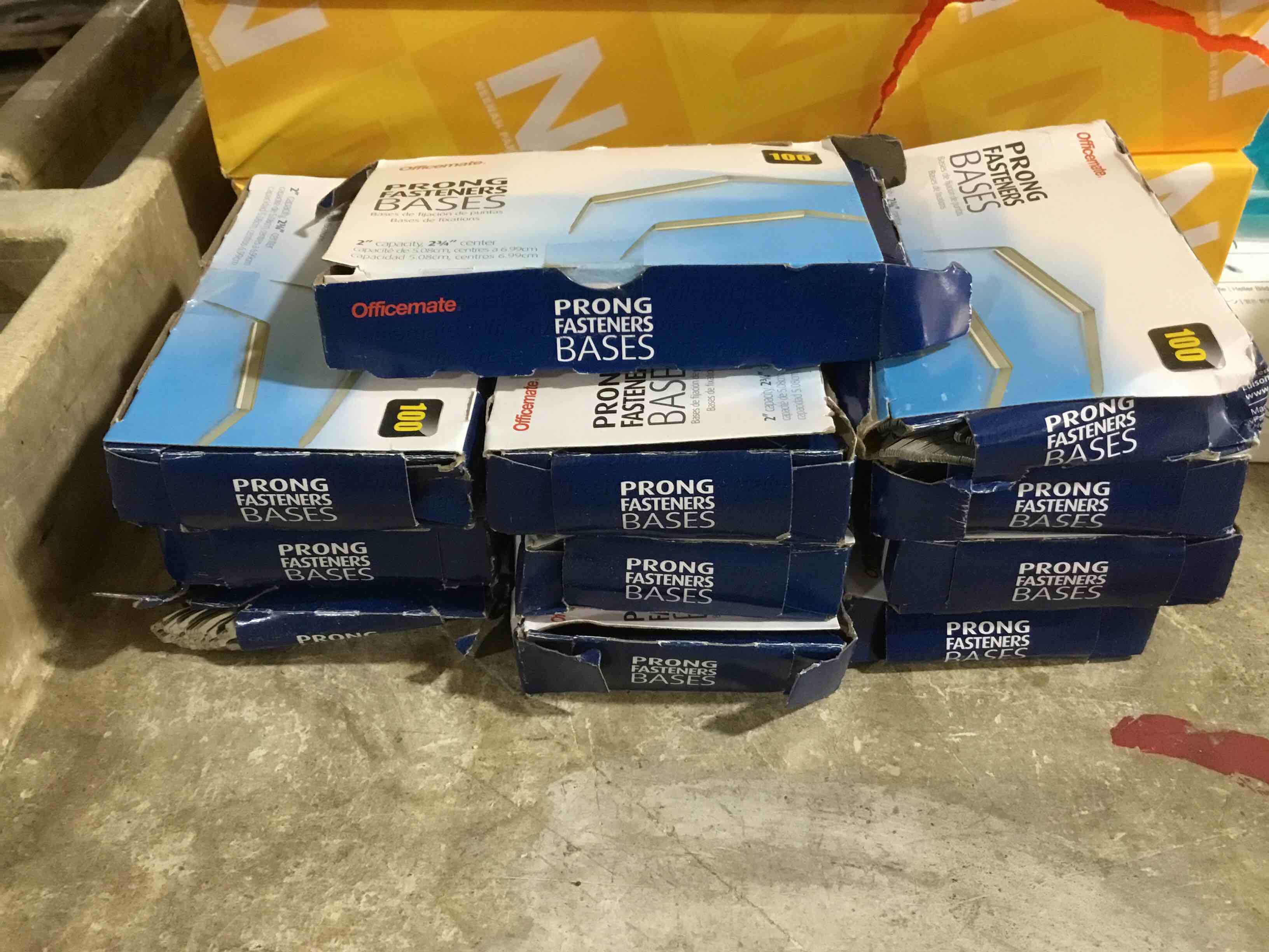 Pack of 11 Officemate Prong Fasteners  Steel  2  Capacity  Box of 100  Silver (99854)