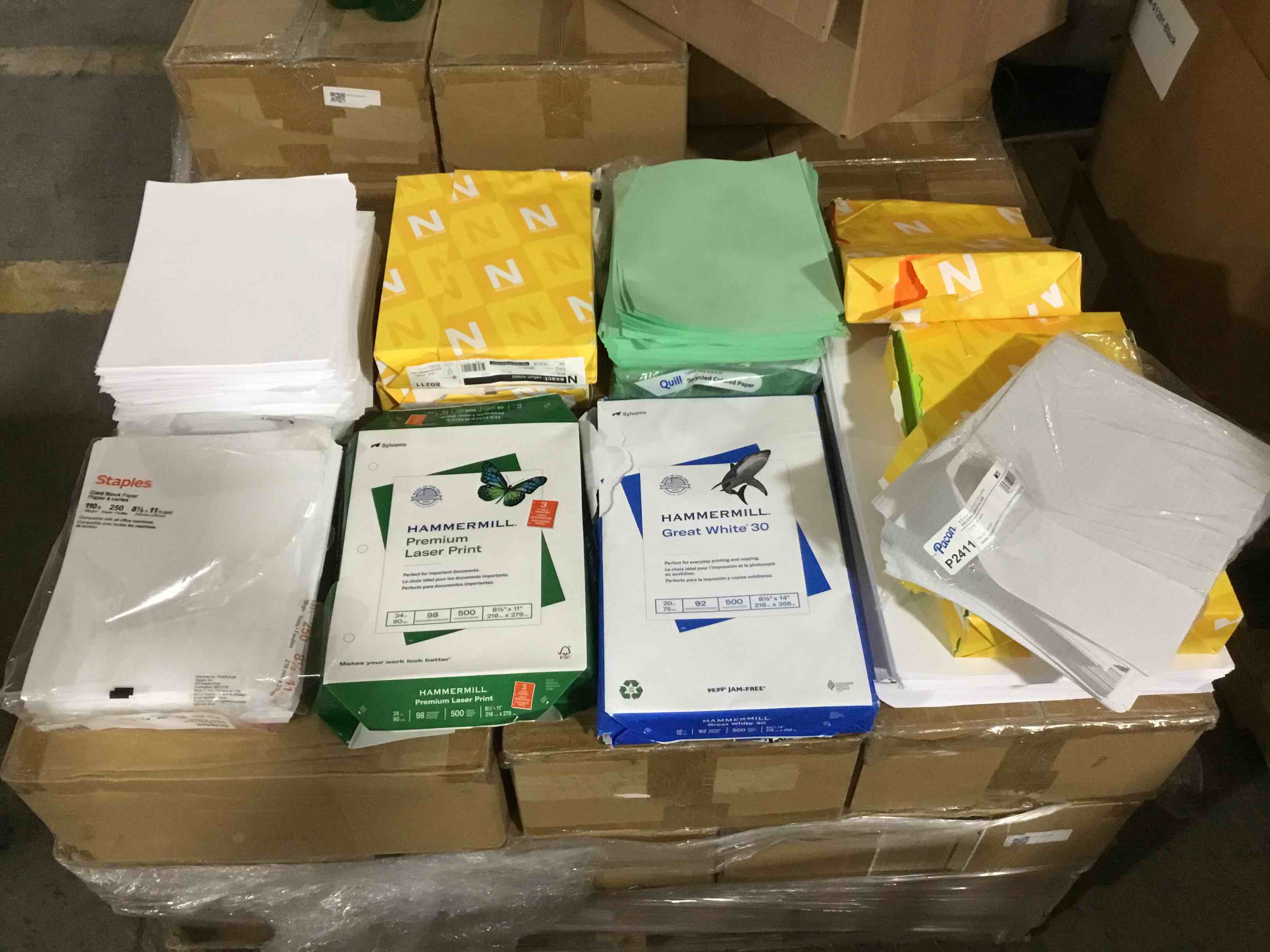 12 Packs Of Various Size And Color Copy Paper 