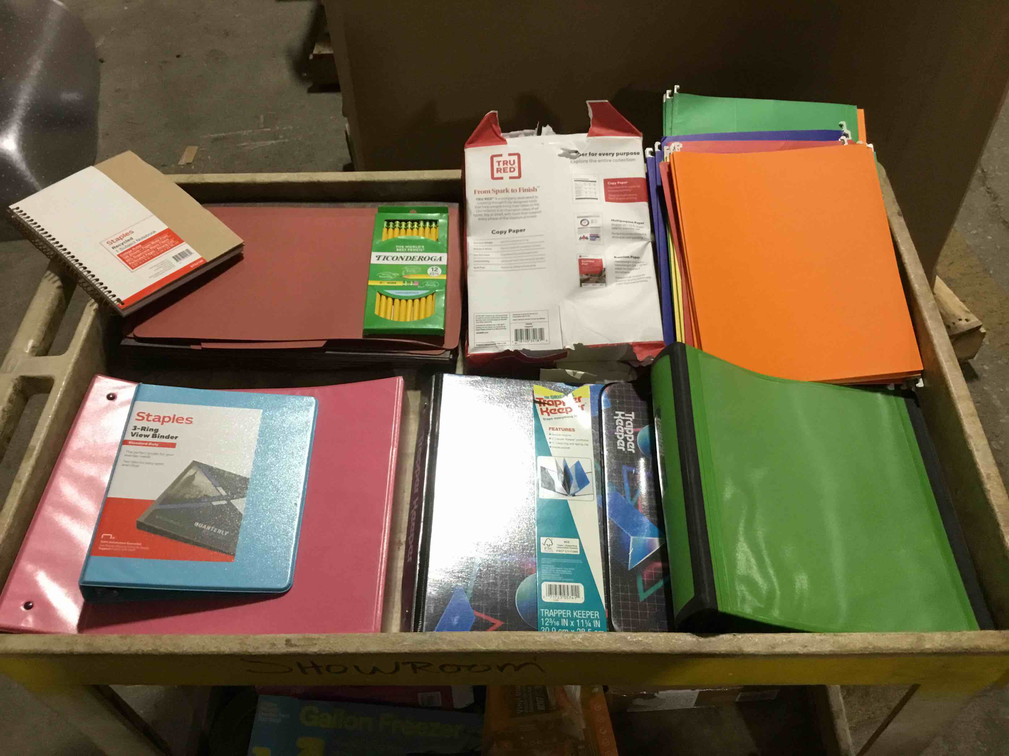 Miscellaneous Box Lot Of Office Supplies 