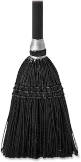 rubbermaid commercial lobby 38 inch handle corn-fill broom black 