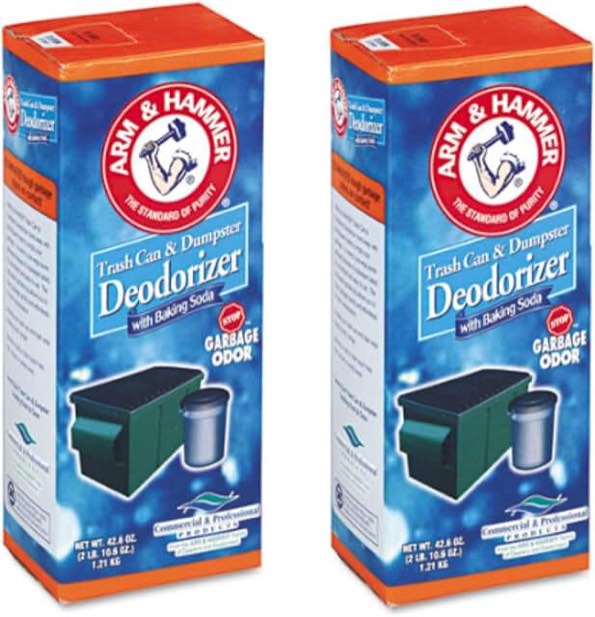 Case of 9 Arm & Hammer 84116 42.6 oz Trash And Dumpster Deodorizer Can