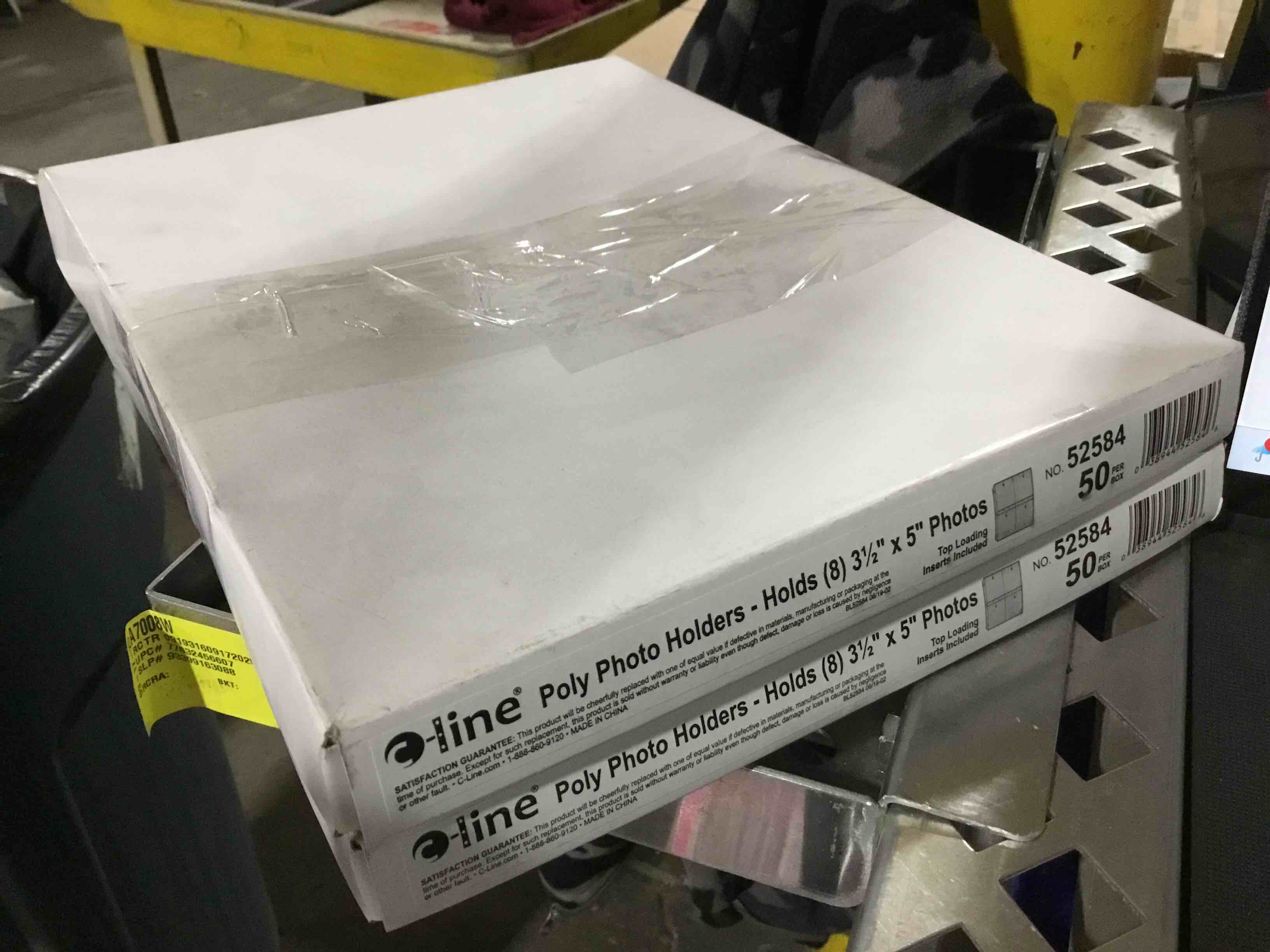 Pack of 2 C-Line Clear Photo Pages for 8 3-1/2 x 5 Photos 3-Hole Punched 11-1/4 x 8-1/8 50/Box