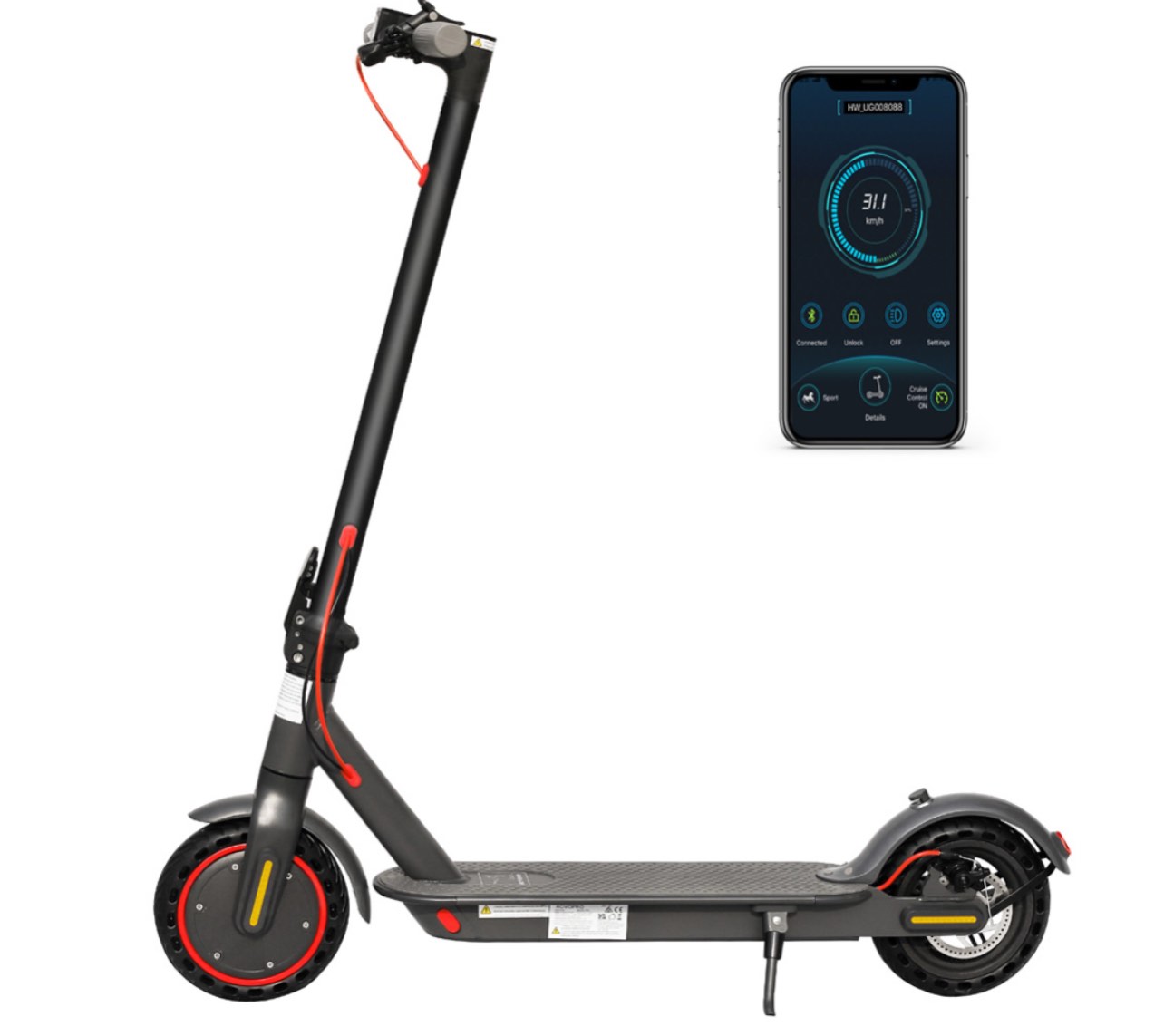AOVOPRO ES80 Electric Scooter 350W 10.5 Ah Long Range High Speed Foldable Electric Scooter