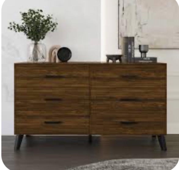 ChaletPosh Brown 6 -Drawer Standard dresser