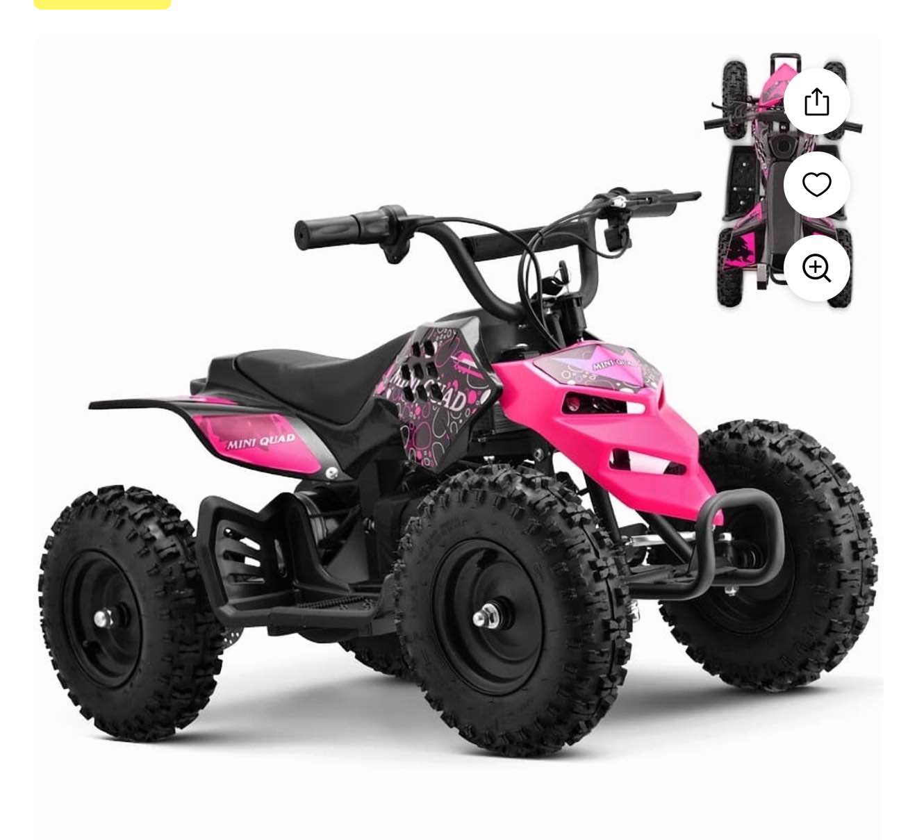 QEASET Dirt Quad 12V 350W Motor ATV with Toolkit, Monster Insect ATV, Holiday Gifts