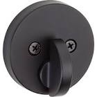 258 Uptown Round Keyed One Side Low Profile Deadbolt featuring SmartKey Security™ in Iron Black