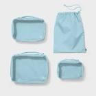 Medium Packing Cube & Clear Pouch Set Muddy Aqua - Open Story™