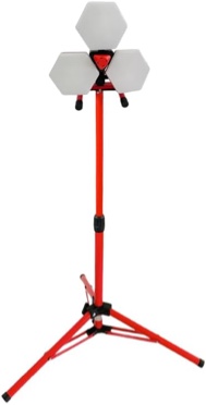Red rock lighting, three60° hexagon foldable, portable work light with tripod