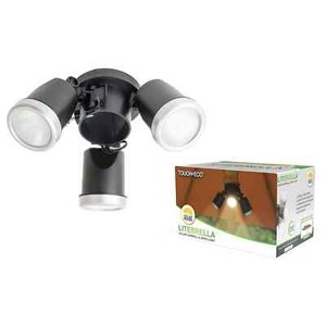 Solar Umbrella LED Spotlight 3 Adjustable Lights Universally Fits Any Patio Umbrella