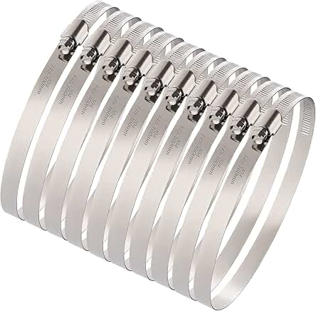 TICONN 6” Hose Clamp Clip, 12 ct