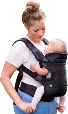 Infantino Flip 4-In-1 Convertible Baby Carrier 4-Position Unisex 8-32lb Black