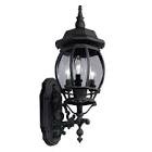 Allen + Roth 356737 French 3 -Light 22.68-in H Black Hardwired Outdoor Wall Light